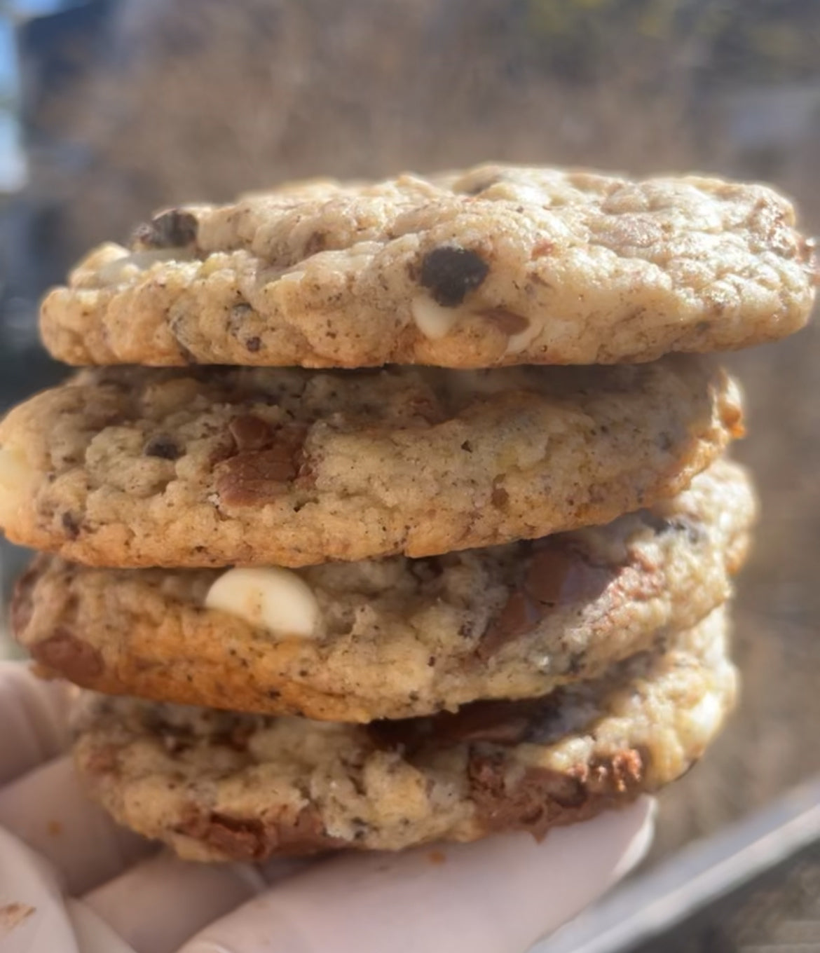 Chocolate chip cookies and cream cookie